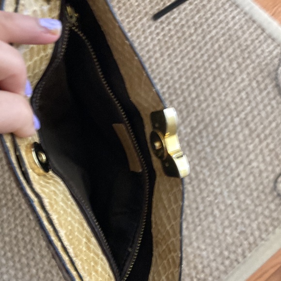 Salvatore Ferragamo vintage Snake buttercup  bag chain or clutch . - Picture 6 of 13